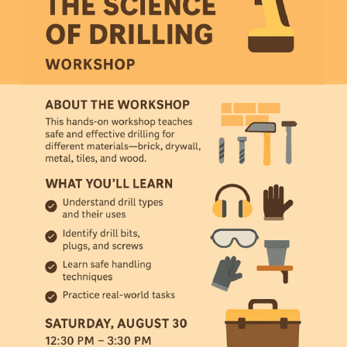 5UI UX Woo DIY Basics Workshop – The Science of Drilling 30-08-25