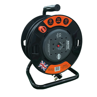 Britz 30m Cable Reel with 4 Sockets