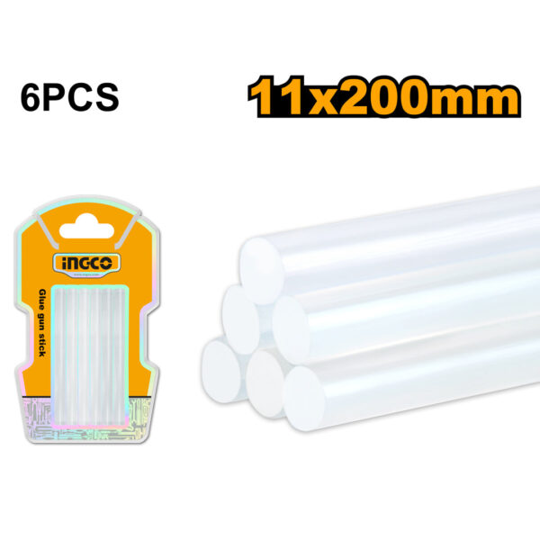 Ingco Glue Stick 200mmxD11.2 (Packs of 6)
