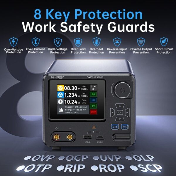 FNIRSI IPS3608 Programmable DC Power Supply 0-36V 0-8A
