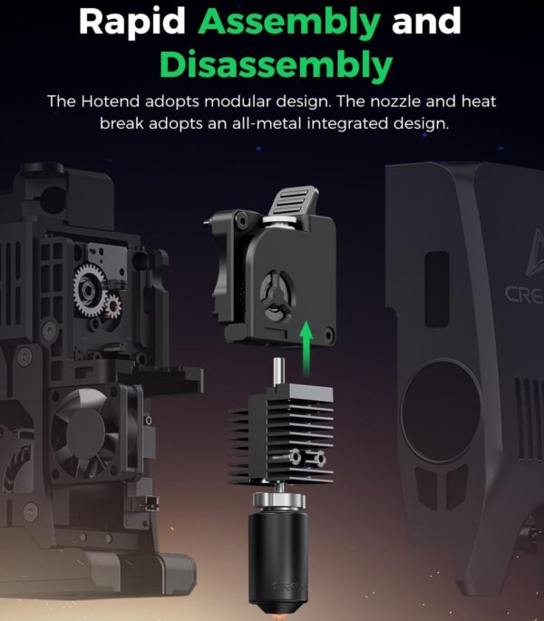 Creality K2 / K2 Pro Ceramic Heating Block Hotend Kit, with Quick-swap Nozzle Kit