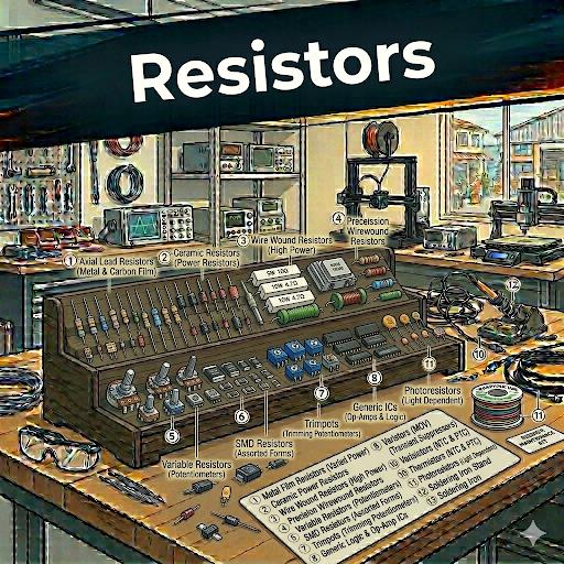 Assorted Resistor Kit 1/4W (30types, 10Ω-1MΩ)