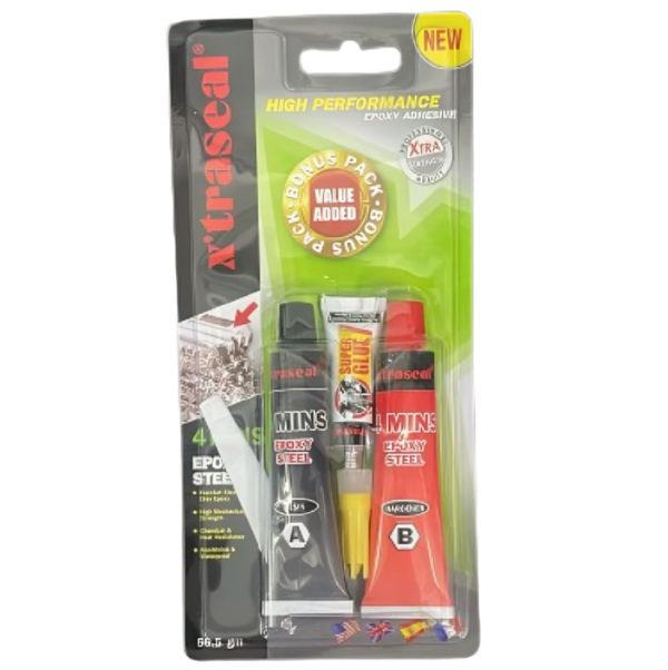 4-Minute Epoxy Steel & Super Glue Bonus Pack