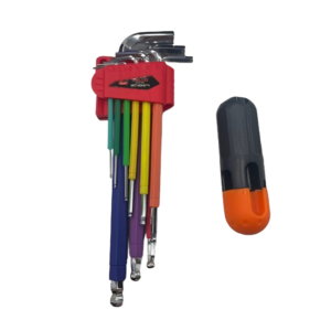 Professional 9-Piece Color-Coded Ball-End Hex Key Set