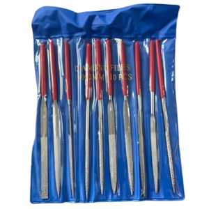 10-Piece Professional Diamond Needle File Set (140mm x 3mm)