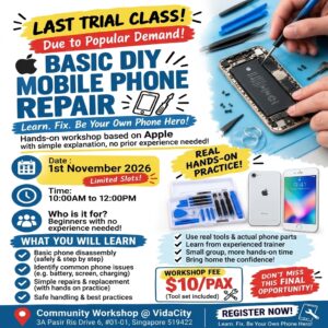 DIY Mobile Phone Repair Workshop 1 Nov 2026